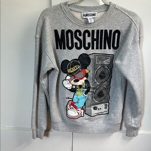 H&M x Moschino Gray Mickey Mouse Sweater Size XS